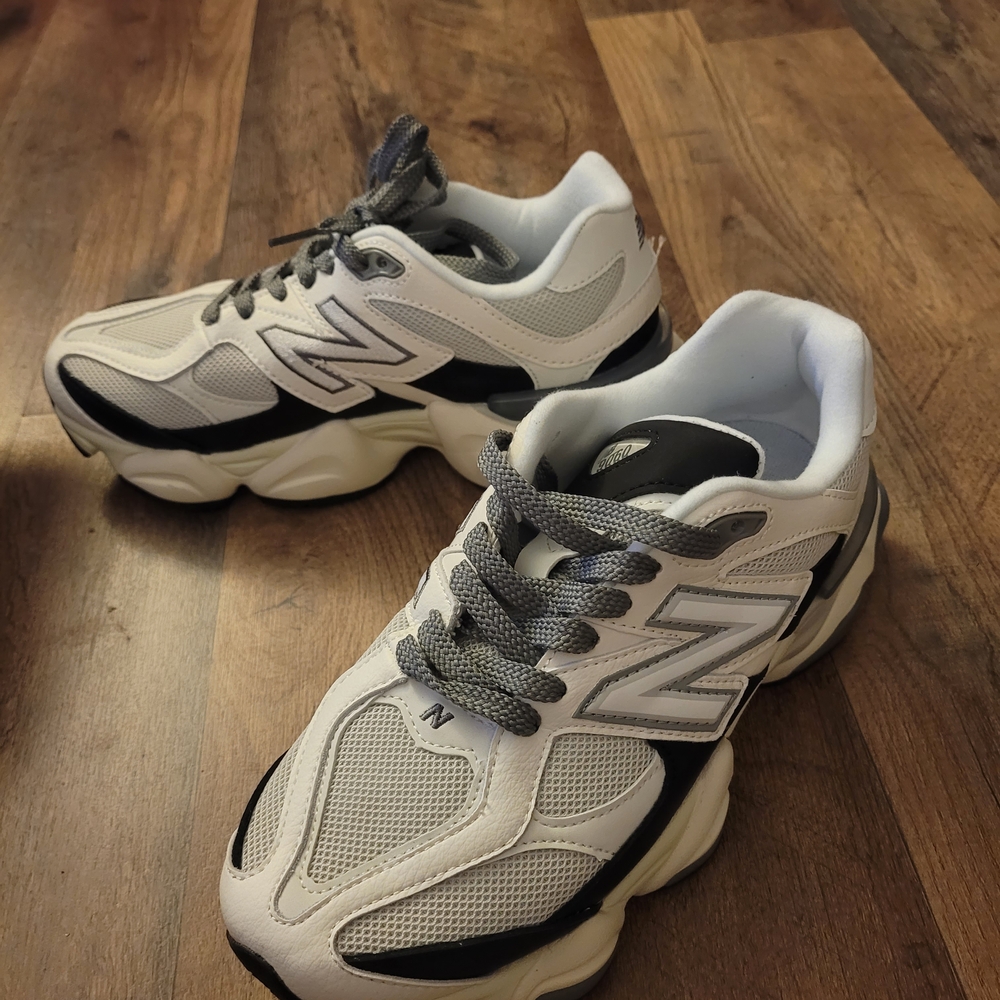 New Balance 9060 White and Black Sneakers